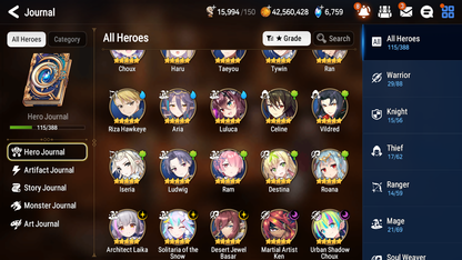 [GLOBAL][INSTANT] Epic 7 Seven 5ML 1LIM Haru Architect Laika Solitaria Martial Artist Ken Urban Shadow Choux Basar + 49ML pulls + 3x 20 Speed + Luna Skin + Name Starter Account-Mobile Games Starter