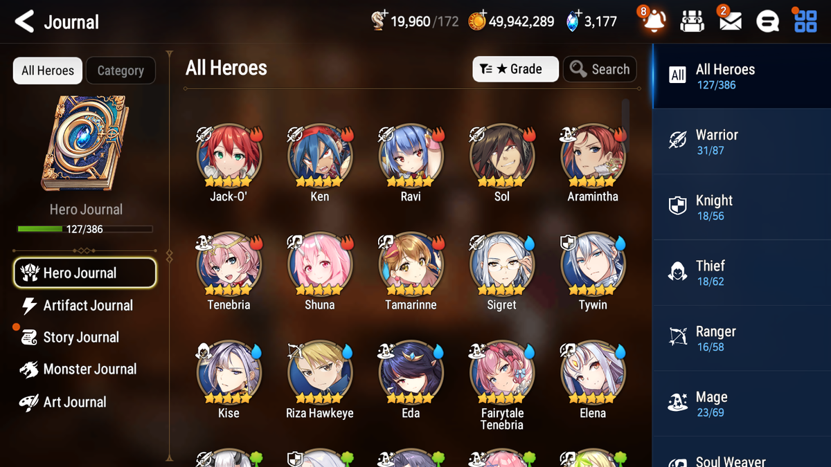 [GLOBAL][INSTANT] Epic 7 Seven 5ML 2LIM Lisette Harsetti New Moon Luna Straze Operator Sigret Fairytale Jack +54ML pulls +2x 20 Speed + Luna Skin + Name Starter Account-Mobile Games Starter