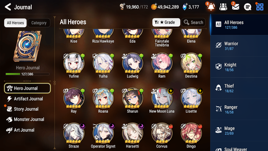 [GLOBAL][INSTANT] Epic 7 Seven 5ML 2LIM Lisette Harsetti New Moon Luna Straze Operator Sigret Fairytale Jack +54ML pulls +2x 20 Speed + Luna Skin + Name Starter Account-Mobile Games Starter