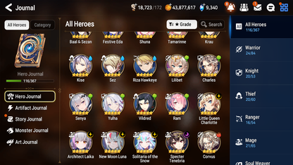 [GLOBAL][INSTANT] Epic 7 Seven 5ML 2LIM New Moon Luna Architect Laika Specter Tenebria Solitaria Festive Eda Swift Flagbearer Sigret +43ML pulls +20 Speed + Name Starter Account-Mobile Games Starter