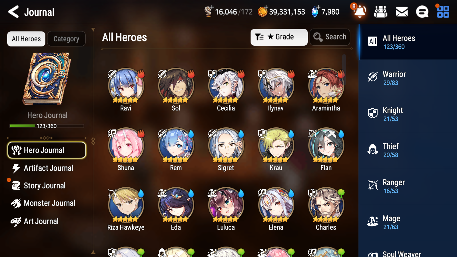 [GLOBAL][INSTANT] Epic 7 Seven 5ML 2LIM New Moon Luna Vivian Apocalypse Ravi Sez Rem +7.6k Gems +39ML pulls + 20 Speed + Name Starter Account-Mobile Games Starter
