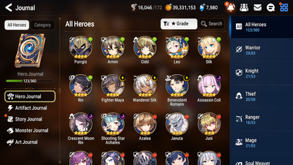 [GLOBAL][INSTANT] Epic 7 Seven 5ML 2LIM New Moon Luna Vivian Apocalypse Ravi Sez Rem +7.6k Gems +39ML pulls + 20 Speed + Name Starter Account-Mobile Games Starter