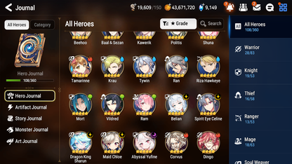 [GLOBAL][INSTANT] Epic 7 Seven 5ML Abyssal Yufine Belian Celine Maid Chloe Dragon King Sharun + 42ML pulls + 20 Speed Starter Account-Mobile Games Starter