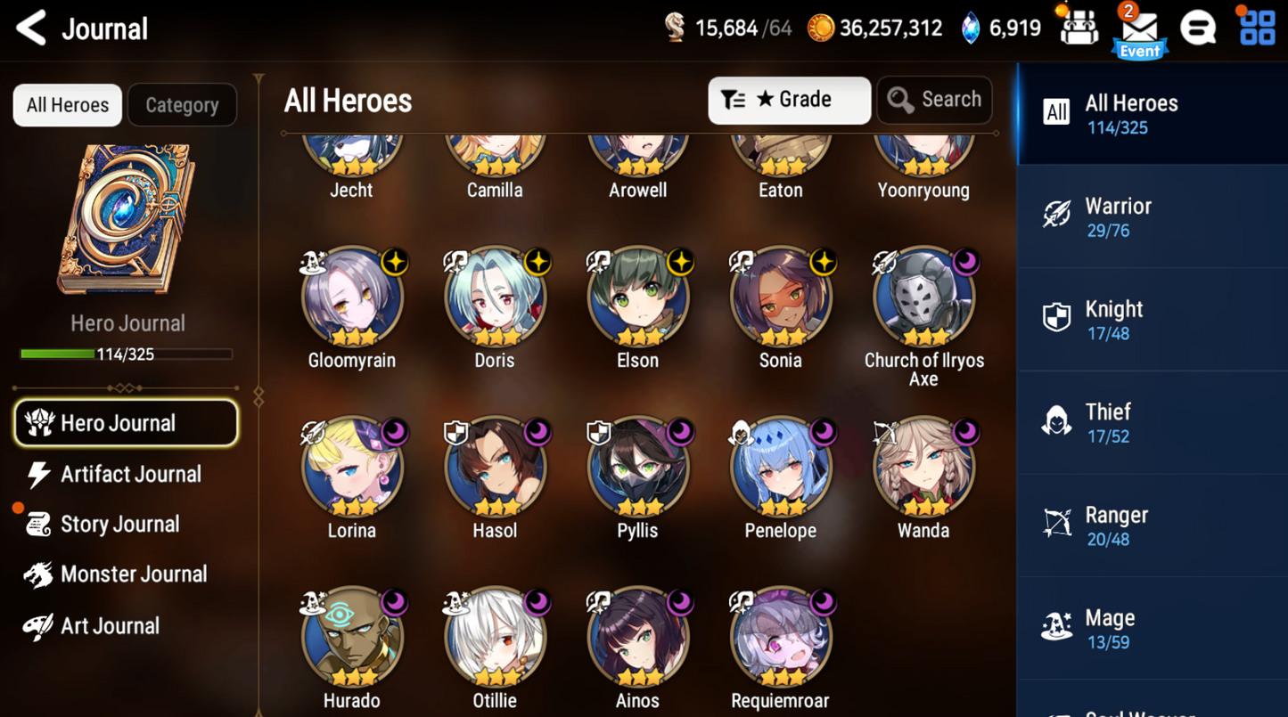 [GLOBAL][INSTANT] Epic 7 Seven 5ML Abyssal Yufine Maid Chloe Sage Baal Dark Corvus Elena + ML pulls + Name Starter Account-Mobile Games Starter