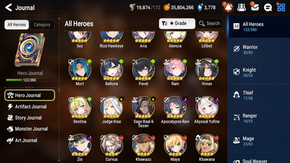 [GLOBAL][INSTANT] Epic 7 Seven 5ML Abyssal Yufine Zio Apocalypse Ravi Judge Kise Baal Edward Elric+ ML pulls + 20 Speed Starter Account-Mobile Games Starter