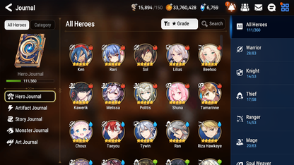 [Global][INSTANT] Epic 7 Seven 5ML Architect Laika Solitaria Martial Artist Ken Urban Shadow Choux Basar + ML pulls + 20 Speed + Name Starter Account-Mobile Games Starter