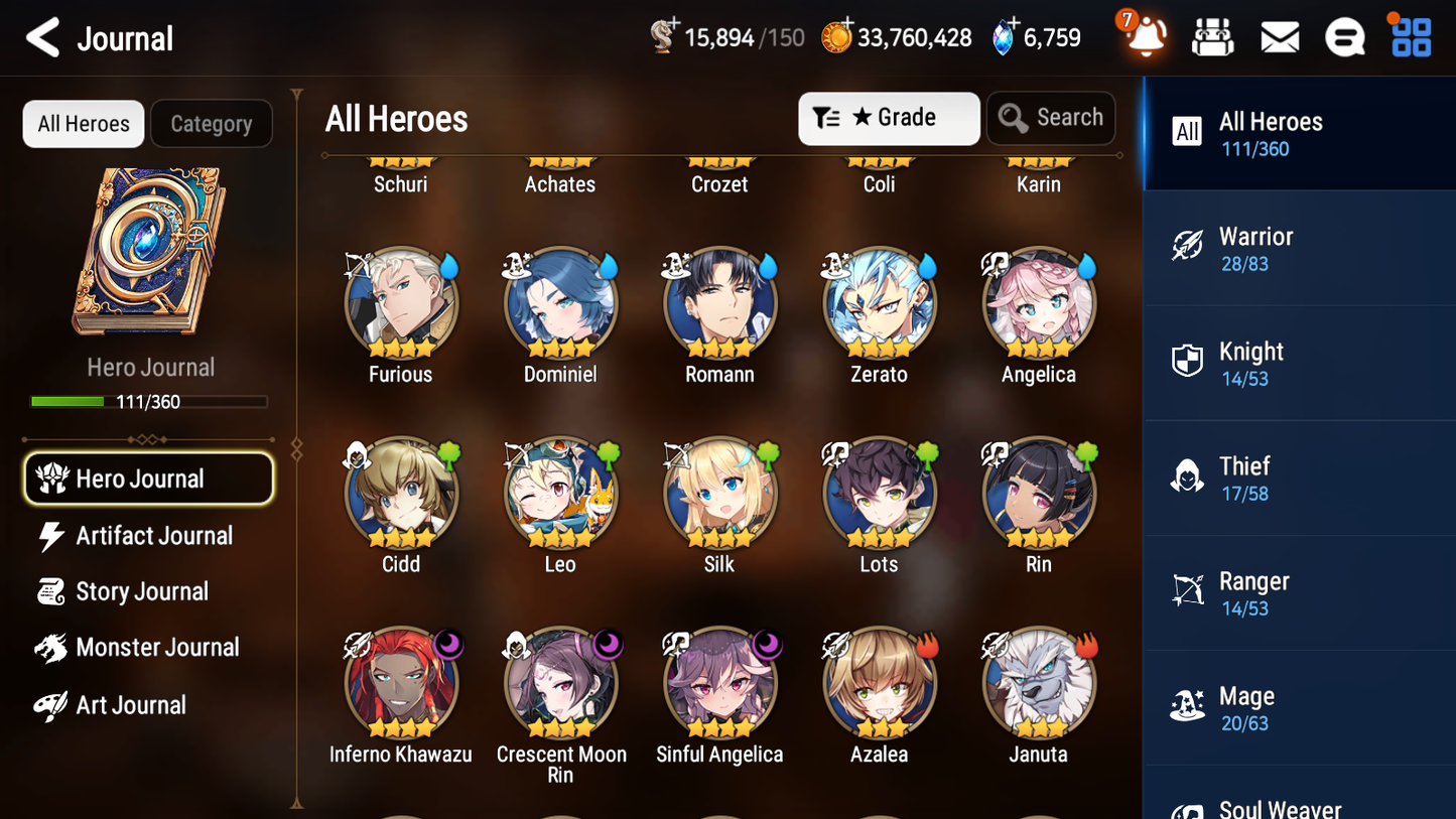 [Global][INSTANT] Epic 7 Seven 5ML Architect Laika Solitaria Martial Artist Ken Urban Shadow Choux Basar + ML pulls + 20 Speed + Name Starter Account-Mobile Games Starter