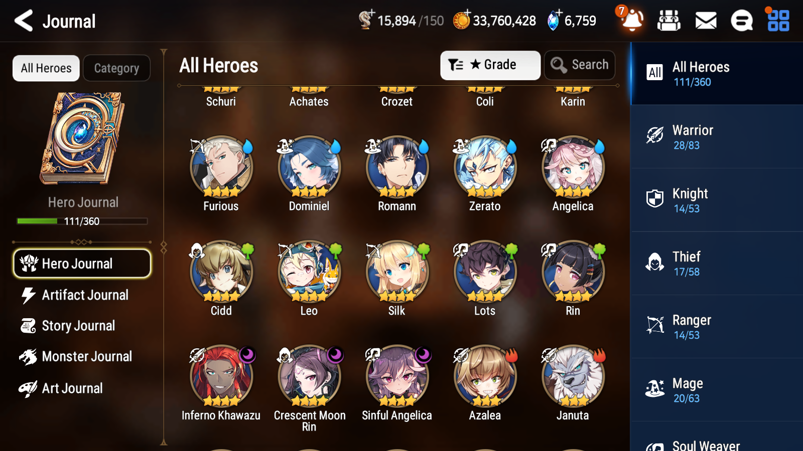 [Global][INSTANT] Epic 7 Seven 5ML Architect Laika Solitaria Martial Artist Ken Urban Shadow Choux Basar + ML pulls + 20 Speed + Name Starter Account-Mobile Games Starter