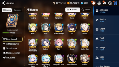 [GLOBAL][INSTANT] Epic 7 Seven 5ML Dragon King Sharun Designer Lilibet Remnant Violet Solitaria Judge Kise+ ML pulls + 20 Speed + Name Starter Account-Mobile Games Starter