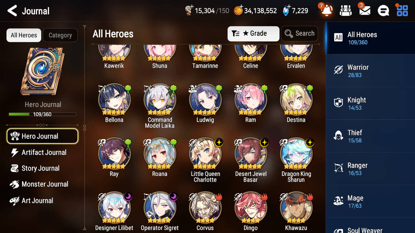 [GLOBAL][INSTANT] Epic 7 Seven 5ML Dragon King Sharun LQC Designer Lilibet Operator Sigret + ML pulls + 20 Speed + Name Starter Account-Mobile Games Starter