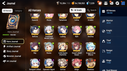 [GLOBAL][INSTANT] Epic 7 Seven 5ML Dragon King Sharun LQC Designer Lilibet Operator Sigret + ML pulls + 20 Speed + Name Starter Account-Mobile Games Starter