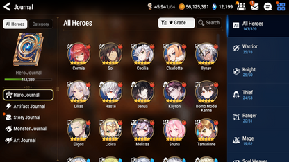 [GLOBAL][INSTANT] Epic 7 Seven 5ML Empyrean Ilynav Straze Luluca Ruele Sigret + 60ML pulls 12k skystones 2700 mystics+ Name Starter Account-Mobile Games Starter