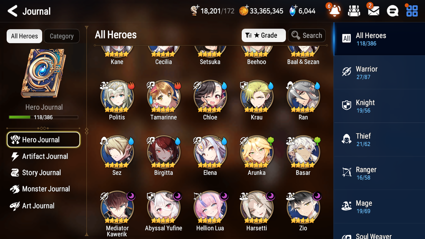 [GLOBAL][INSTANT] Epic 7 Seven 5ML Harsetti Hellion Lua Abyssal Yufine Zio Setsuka + 56ML pulls +2x 20 Speed + Luna Skin + Name Starter Account-Mobile Games Starter
