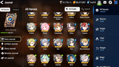 [GLOBAL][INSTANT] Epic 7 Seven 5ML Hellion Lua Belian Lionheart Cermia + 74ML pulls 14k skystones 3100 mystics+ Name Starter Account)-Mobile Games Starter