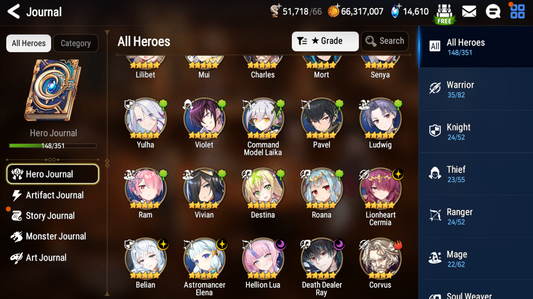 [GLOBAL][INSTANT] Epic 7 Seven 5ML Hellion Lua Belian Lionheart Cermia + 74ML pulls 14k skystones 3100 mystics+ Name Starter Account)-Mobile Games Starter
