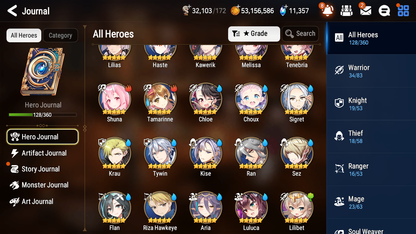 [GLOBAL][INSTANT] Epic 7 Seven 5ML Lady of the Scales New Moon Luna Sylvan Sage Vivian Lilibet Jack +11k Gems +52 ML pulls + 20 Speed Starter Account-Mobile Games Starter