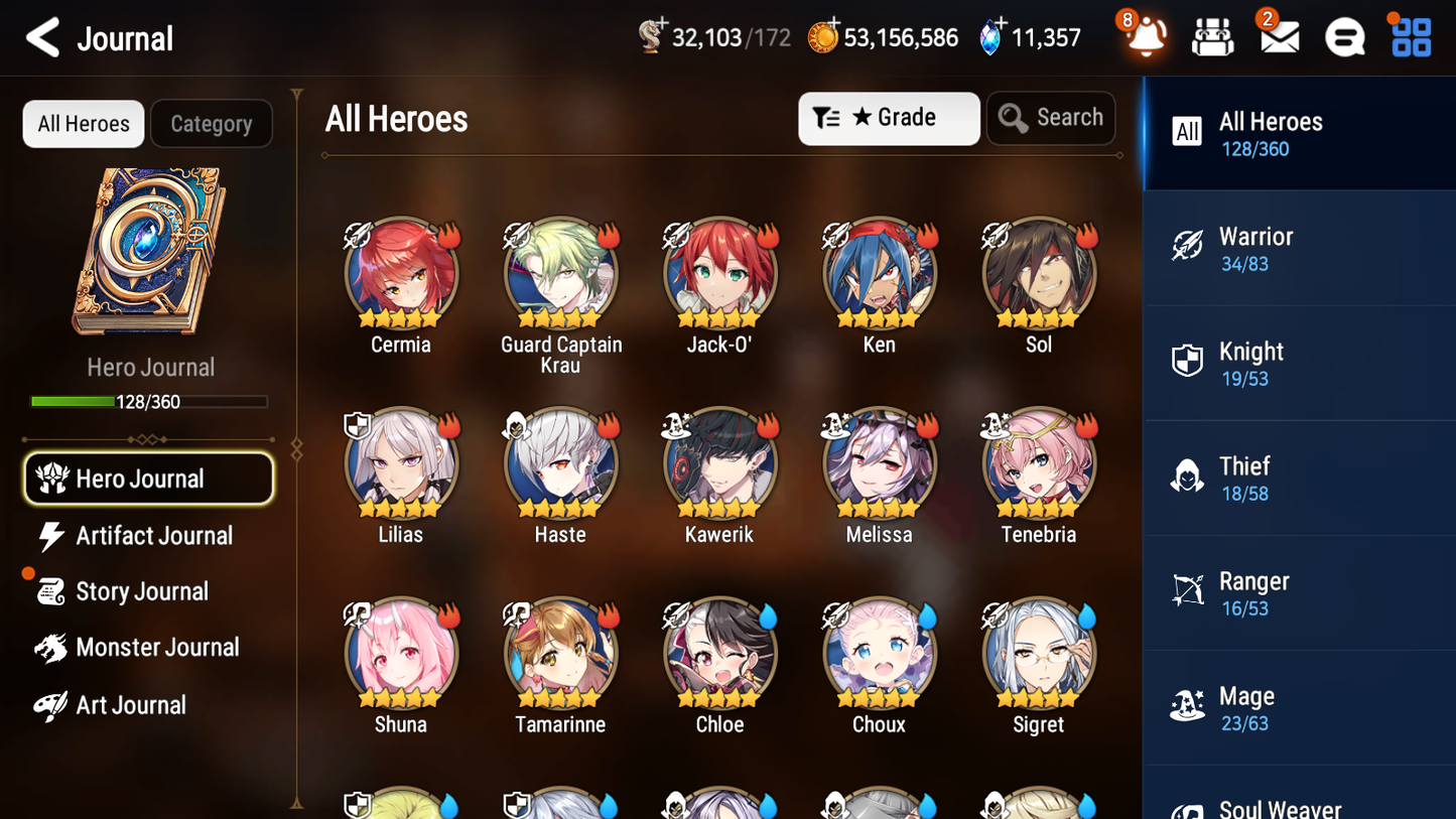 [GLOBAL][INSTANT] Epic 7 Seven 5ML Lady of the Scales New Moon Luna Sylvan Sage Vivian Lilibet Jack +11k Gems +52 ML pulls + 20 Speed Starter Account-Mobile Games Starter