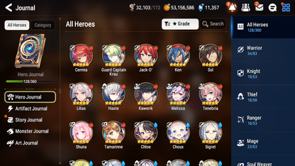 [GLOBAL][INSTANT] Epic 7 Seven 5ML Lady of the Scales New Moon Luna Sylvan Sage Vivian Lilibet Jack +11k Gems +52 ML pulls + 20 Speed Starter Account-Mobile Games Starter