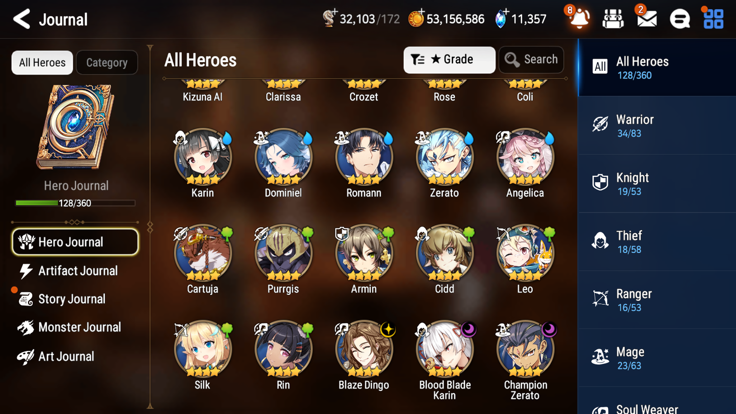 [GLOBAL][INSTANT] Epic 7 Seven 5ML Lady of the Scales New Moon Luna Sylvan Sage Vivian Lilibet Jack +11k Gems +52 ML pulls + 20 Speed Starter Account-Mobile Games Starter