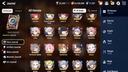 [GLOBAL][INSTANT] Epic 7 Seven 5ML Lady of the Scales New Moon Luna Sylvan Sage Vivian Lilibet Jack Perfumer Byblis +11k Gems +52 ML pulls + 20 Speed Starter Account-Mobile Games Starter