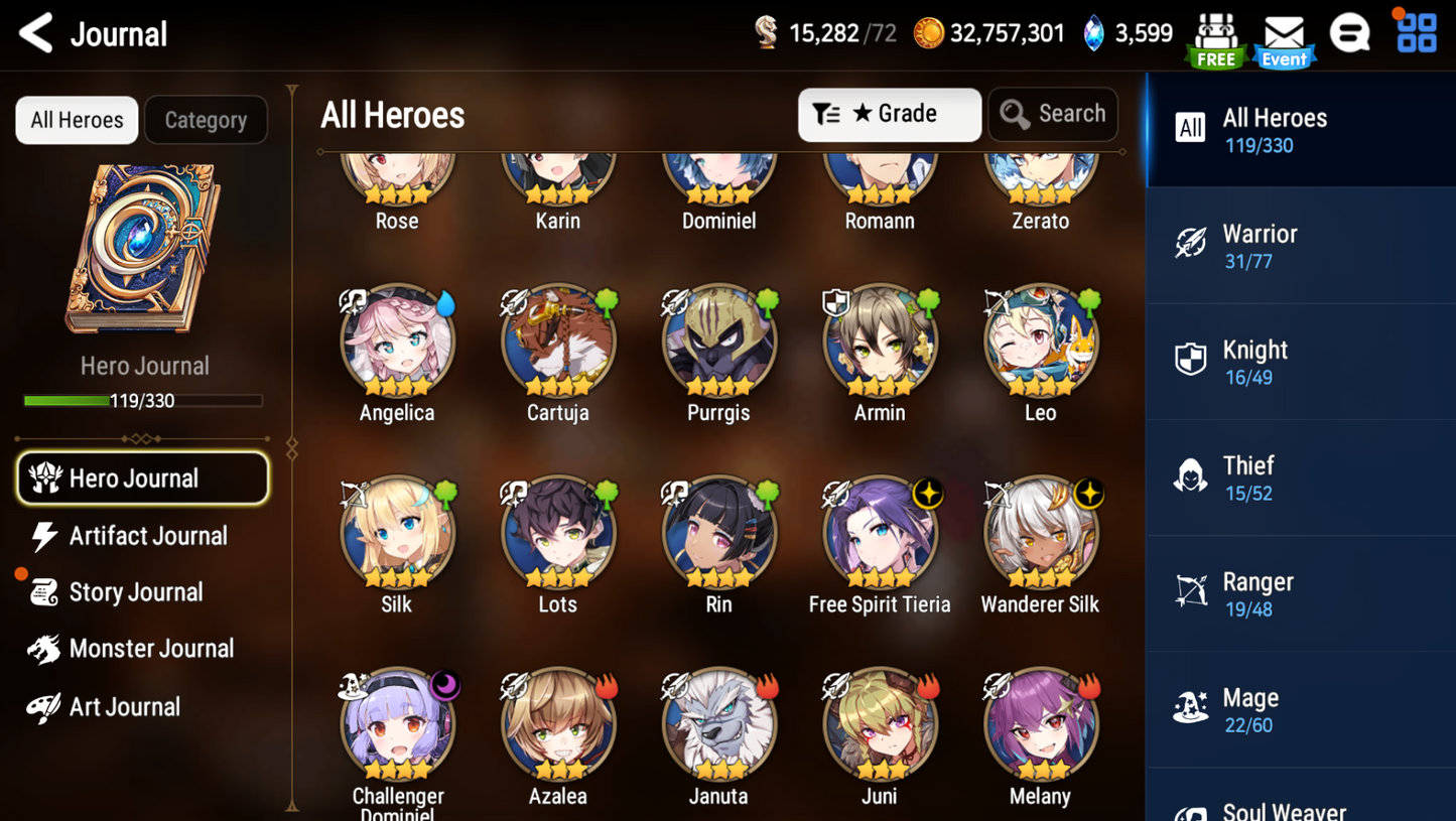 [GLOBAL][INSTANT] Epic 7 Seven 5ML Lone Crescent Bellona Haste Vivian Corvus Solitaria + ML pulls + Name Starter Account-Mobile Games Starter