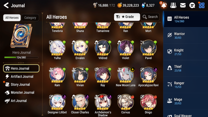 [GLOBAL][INSTANT] Epic 7 Seven 5ML New Moon Luna Apocalypse Ravi Lilibet Charles Archdemon+40 ML pulls + 20 Speed + Name Starter Account-Mobile Games Starter