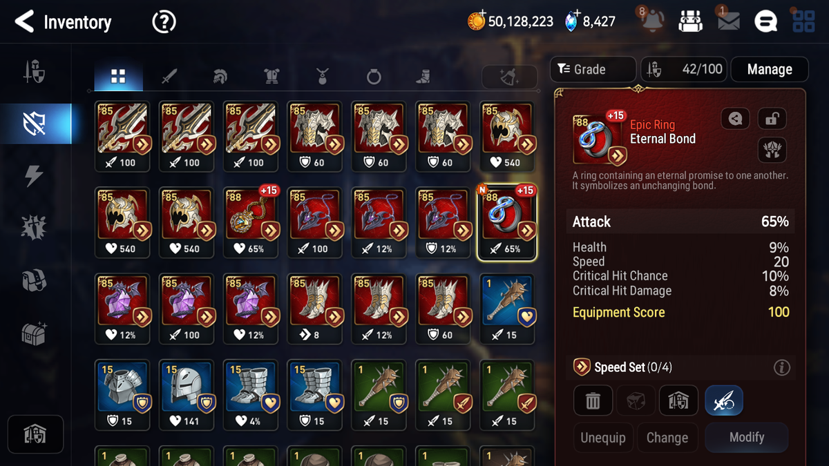 [GLOBAL][INSTANT] Epic 7 Seven 5ML New Moon Luna Apocalypse Ravi Lilibet Charles Archdemon+54 ML pulls + 2x 20 Speed + Luna Skin + Name Starter Account-Mobile Games Starter