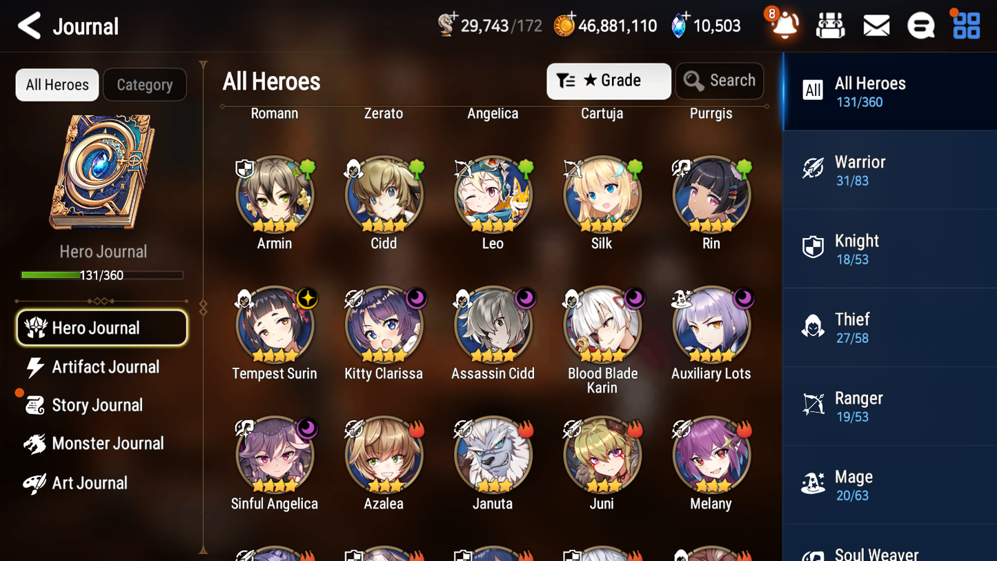 [GLOBAL][INSTANT] Epic 7 Seven 5ML New Moon Luna Baal Vivian Haste +10k Gems +48ML pulls + 20 Speed Starter Account-Mobile Games Starter