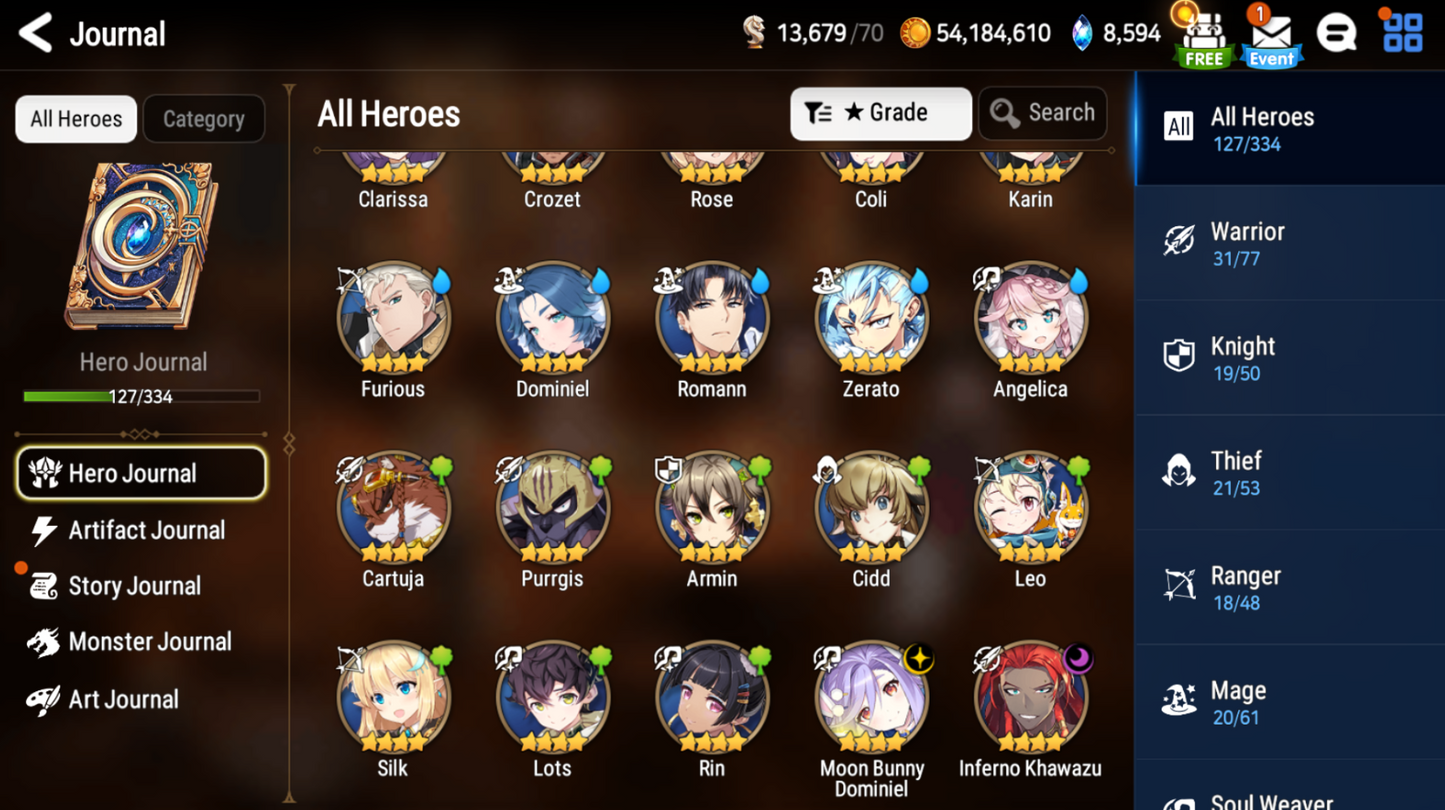 [GLOBAL][INSTANT] Epic 7 Seven 5ML New Moon Luna Belian Iseria Roana Maid Chloe +46 ML pulls + Name Starter Account-Mobile Games Starter