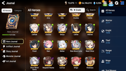 [GLOBAL][INSTANT] Epic 7 Seven 5ML New Moon Luna Belian Iseria Roana Maid Chloe +46 ML pulls + Name Starter Account-Mobile Games Starter