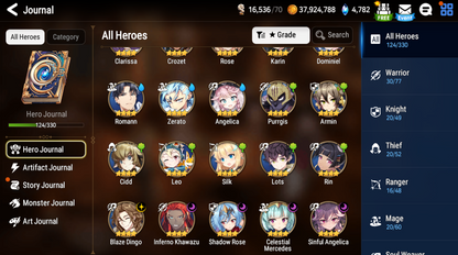 [GLOBAL][INSTANT] Epic 7 Seven 4ML New Moon Luna Belian Aramintha Sigret Edward +23 ML pulls + Name Starter Account-Mobile Games Starter