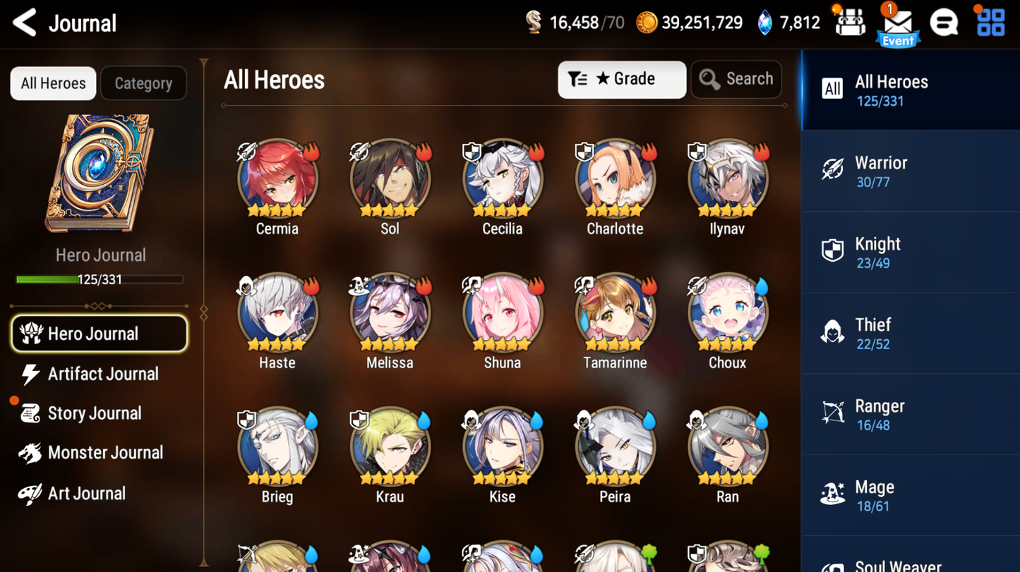 [GLOBAL][INSTANT] Epic 7 Seven 4ML New Moon Luna Krau Charlotte Maid Chloe +7.8k Gems +24 ML pulls + Name Starter Account-Mobile Games Starter