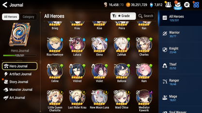 [GLOBAL][INSTANT] Epic 7 Seven 4ML New Moon Luna Krau Charlotte Maid Chloe +7.8k Gems +24 ML pulls + Name Starter Account-Mobile Games Starter