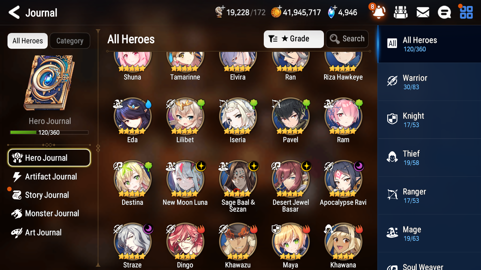 [GLOBAL][INSTANT] Epic 7 Seven 5ML New Moon Luna Straze Apocalypse Ravi DJ Basar +43ML pulls +20 Speed + Name Starter Account-Mobile Games Starter