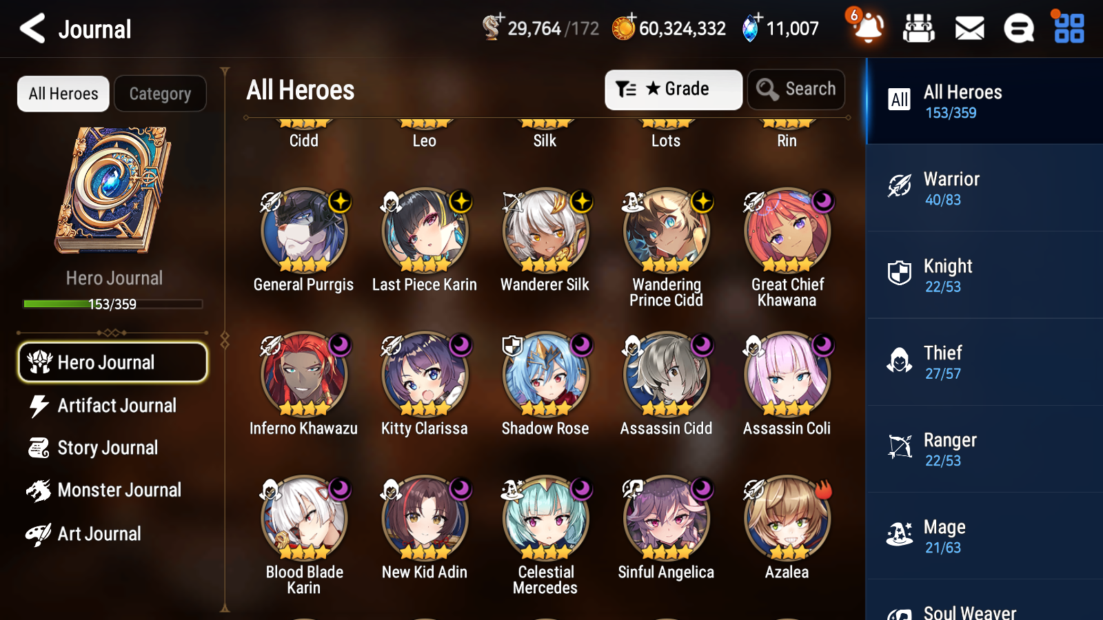 [GLOBAL][INSTANT] Epic 7 Seven 5ML New Moon Luna Successor Taeyou Pavel Flan Elena + 75ML pulls 11k skystones +20 Speed + Name Starter Account-Mobile Games Starter