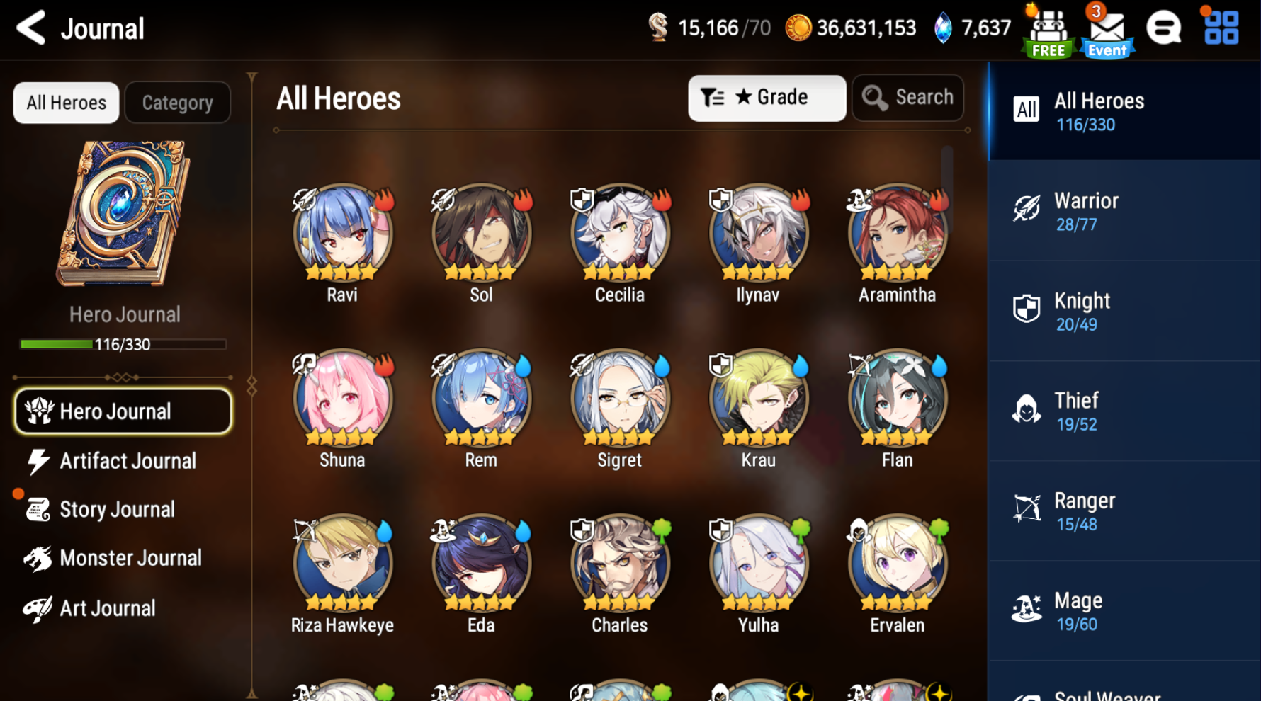 [GLOBAL][INSTANT] Epic 7 Seven 4ML New Moon Luna Vivian Apocalypse Ravi Sez Rem +7.6k Gems +23 ML pulls + Name Starter Account-Mobile Games Starter