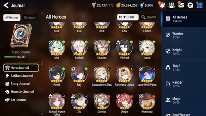 [GLOBAL][INSTANT] Epic 7 Seven 5ML School Nurse Yulha Lone Wolf Peira Conqueror Lilias Faithless Lidica + 50ML pulls +20 Speed +Name Starter Account-Mobile Games Starter