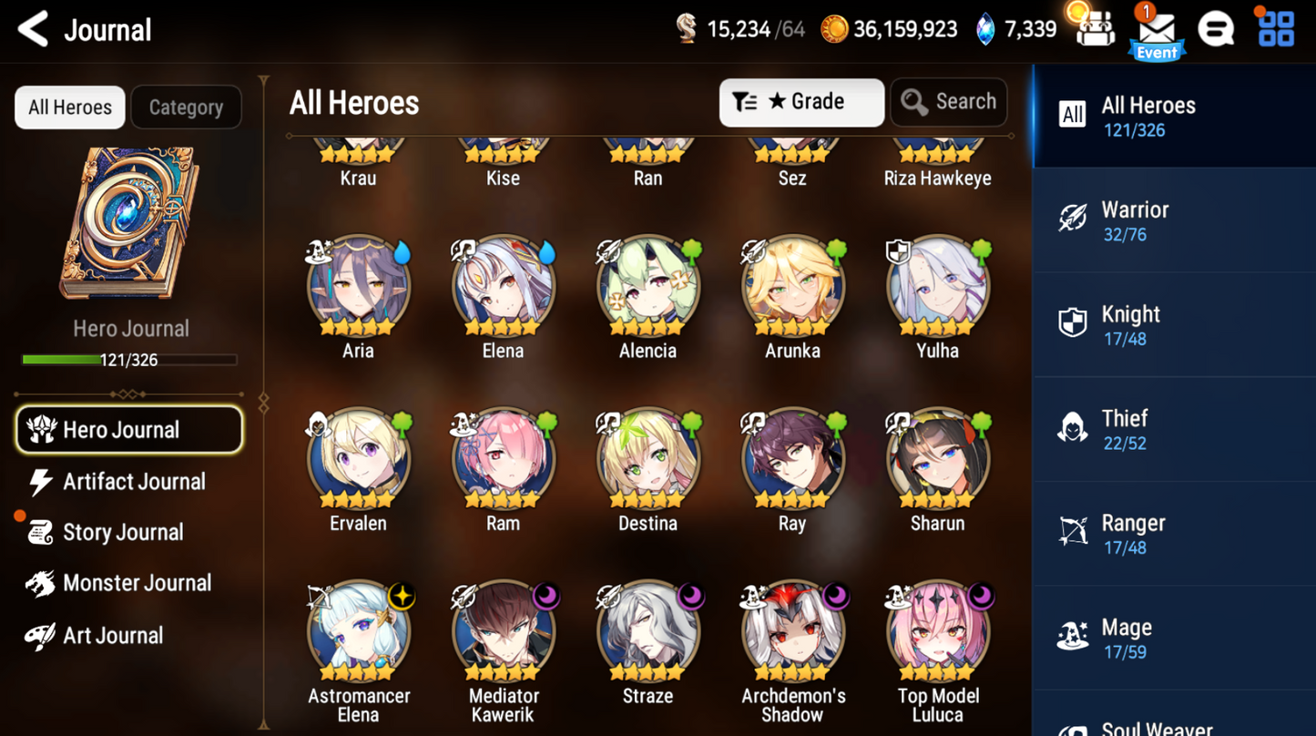 [GLOBAL][INSTANT] Epic 7 Seven 5ML Straze Kawerik Elena Luluca + ML pulls + Name Starter Account-Mobile Games Starter