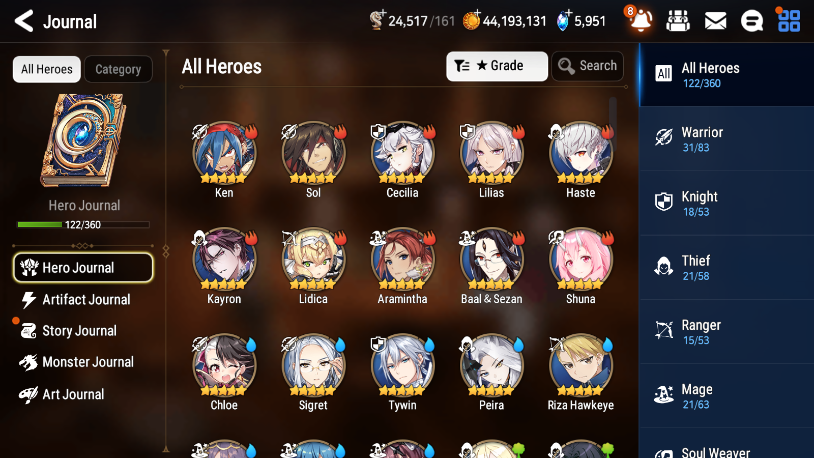 [GLOBAL][INSTANT] Epic 7 Seven 5ML Straze Lionheart Cermia Apocalypse Ravi Dark Corvus Dizzy + ML Pulls + 20 Speed + Name Starter Account-Mobile Games Starter