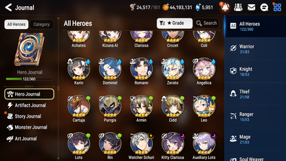 [GLOBAL][INSTANT] Epic 7 Seven 5ML Straze Lionheart Cermia Apocalypse Ravi Dark Corvus Dizzy + ML Pulls + 20 Speed + Name Starter Account-Mobile Games Starter