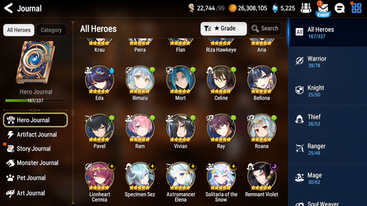 [GLOBAL][INSTANT] Epic 7 Seven 5ML+27 4*ML Lionheart Cermia Remnant Violet Sez Rimuru 10-10 Account-Mobile Games Starter