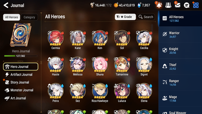 [GLOBAL][INSTANT] Epic 7 Seven 6ML 1LIM New Moon Luna Briar Witch Iseria Ludwig Cermia Ruele DJ Basar Summer Fumyr +39ML pulls +20 Speed+ Name Starter Account-Mobile Games Starter