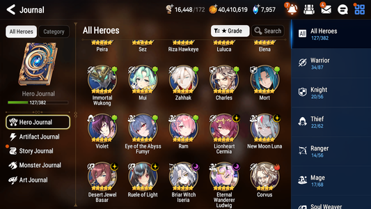[GLOBAL][INSTANT] Epic 7 Seven 6ML 1LIM New Moon Luna Briar Witch Iseria Ludwig Cermia Ruele DJ Basar Summer Fumyr +39ML pulls +20 Speed+ Name Starter Account-Mobile Games Starter