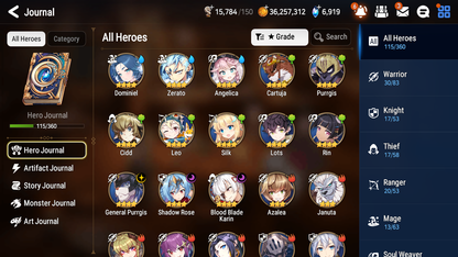 [GLOBAL][INSTANT] Epic 7 Seven 6ML Abyssal Yufine Maid Chloe Sage Baal Dark Corvus Elena Charlotte + ML pulls + 20 Speed + Name Starter Account-Mobile Games Starter