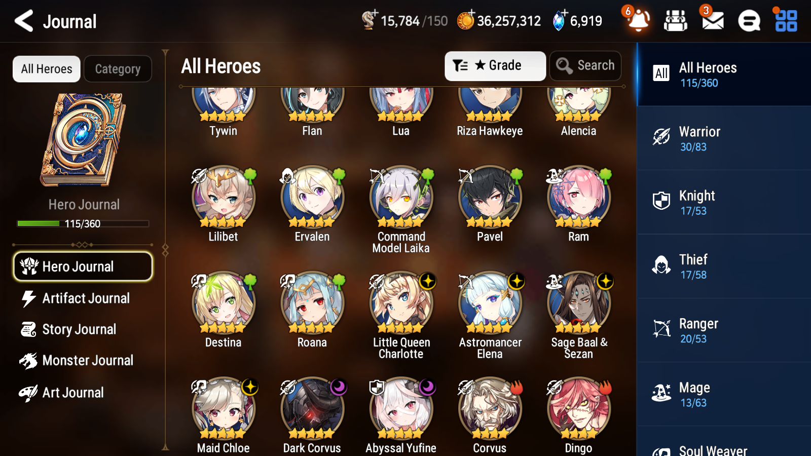 [GLOBAL][INSTANT] Epic 7 Seven 6ML Abyssal Yufine Maid Chloe Sage Baal Dark Corvus Elena Charlotte + ML pulls + 20 Speed + Name Starter Account-Mobile Games Starter