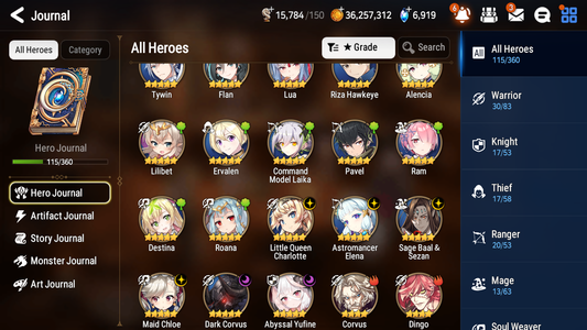[GLOBAL][INSTANT] Epic 7 Seven 6ML Abyssal Yufine Maid Chloe Sage Baal Dark Corvus Elena Charlotte + ML pulls + 20 Speed + Name Starter Account-Mobile Games Starter