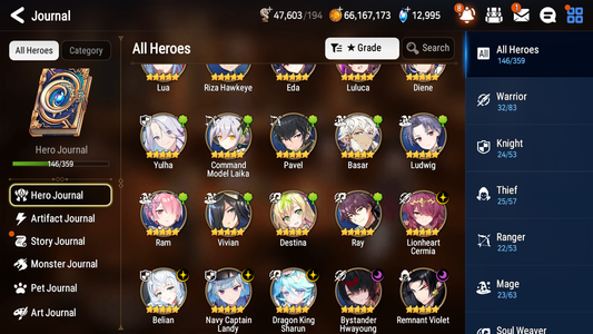 [GLOBAL][INSTANT] Epic 7 Seven 6ML Bystander Hwayoung Navy Captain Landy Diene + 85ML pulls 15k skystones 3000 mystics+20 Speed + Name Starter Account-Mobile Games Starter