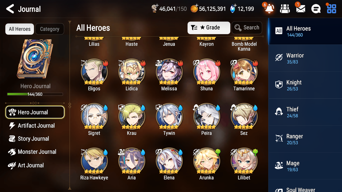 [GLOBAL][INSTANT] Epic 7 Seven 6ML Empyrean Ilynav Abyssal Yufine Straze Luluca Ruele Sigret + 74ML pulls 12k skystones 2700 mystics+ 20 Speed +Name Starter Account-Mobile Games Starter