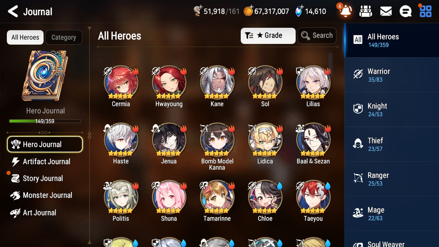[GLOBAL][INSTANT] Epic 7 Seven 6ML Hellion Lua Belian Lionheart Cermia Sigret + 88ML pulls 14k skystones 3200 mystics+20 Speed + Name Starter Account-Mobile Games Starter