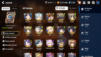 [GLOBAL][INSTANT] Epic 7 Seven 6ML Lady of the Scales New Moon Luna Top Model Luluca Krau Corvus +39 ML pulls Mystics +20 Speed + Name Starter Account-Mobile Games Starter